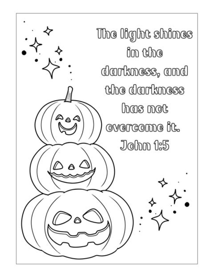 Halloween Coloring Pages with Bible Verses