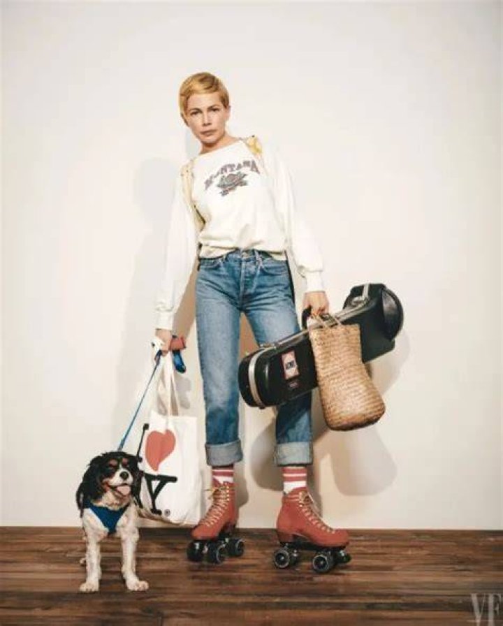 Michelle Williams dog Lucky in Vanity Fair