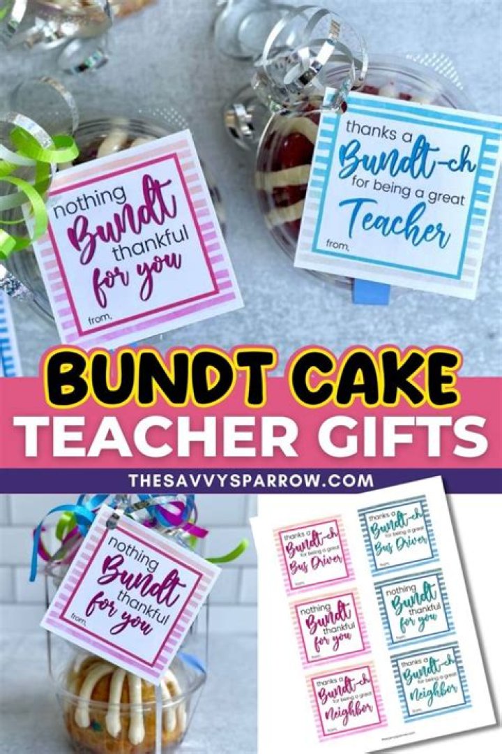 Mini Bundt Cake Teacher Gift