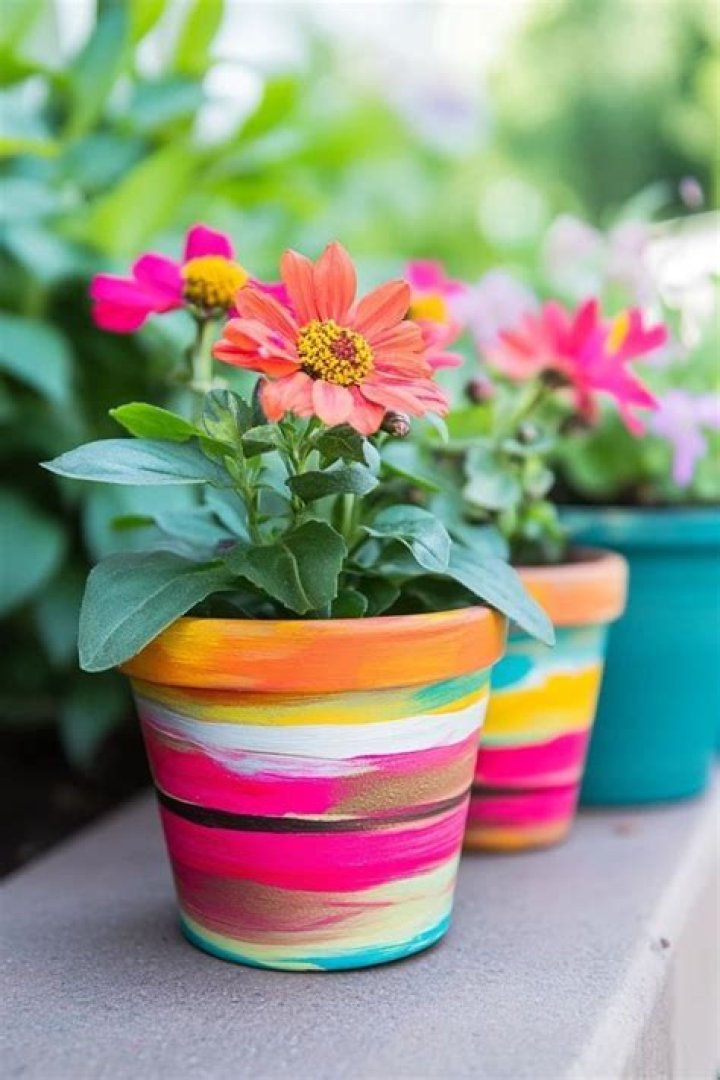 Painted Potted Plant for Teacher Appreciation