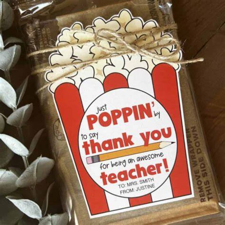 Popcorn Gift for Teacher Appreciation