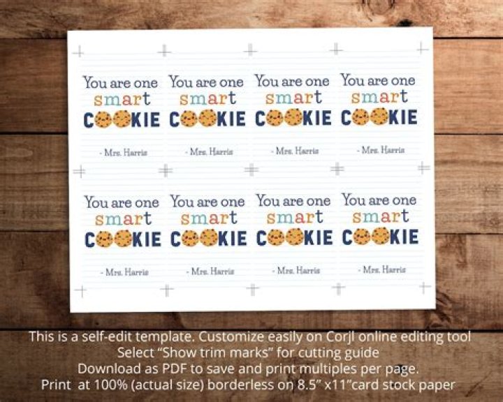 Smart Cookie Gift Tag for Teacher Appreciation